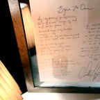 Lyric Drop - Handwritten and Signed Song Lyrics (Frame Not Included)